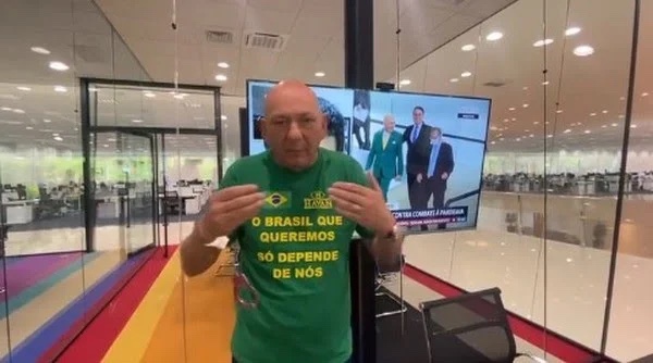 Luciano Hang grava vídeo algemado antes de prestar depoimento à CPI