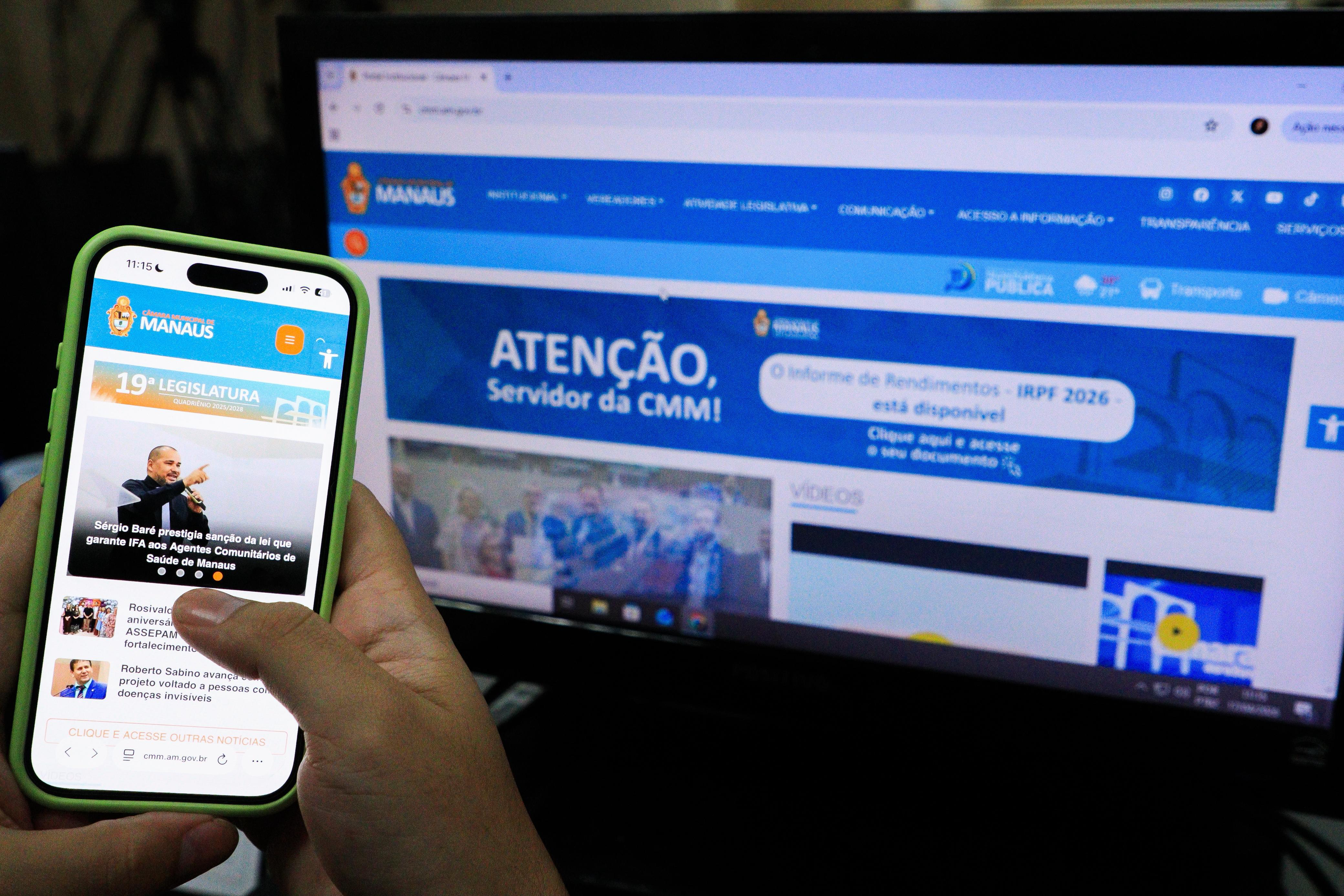 Câmara Municipal de Manaus moderniza site institucional e reforça transparência com reconhecimento nacional