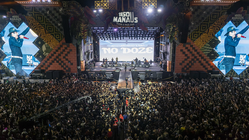 Última noite de apresentações nacionais do ‘#SouManaus Passo a Paço 2026’ é marcada por sucesso de público e shows de Gustavo Mioto e Natanzinho Lima